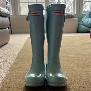 Hunter Blue Rain Boots